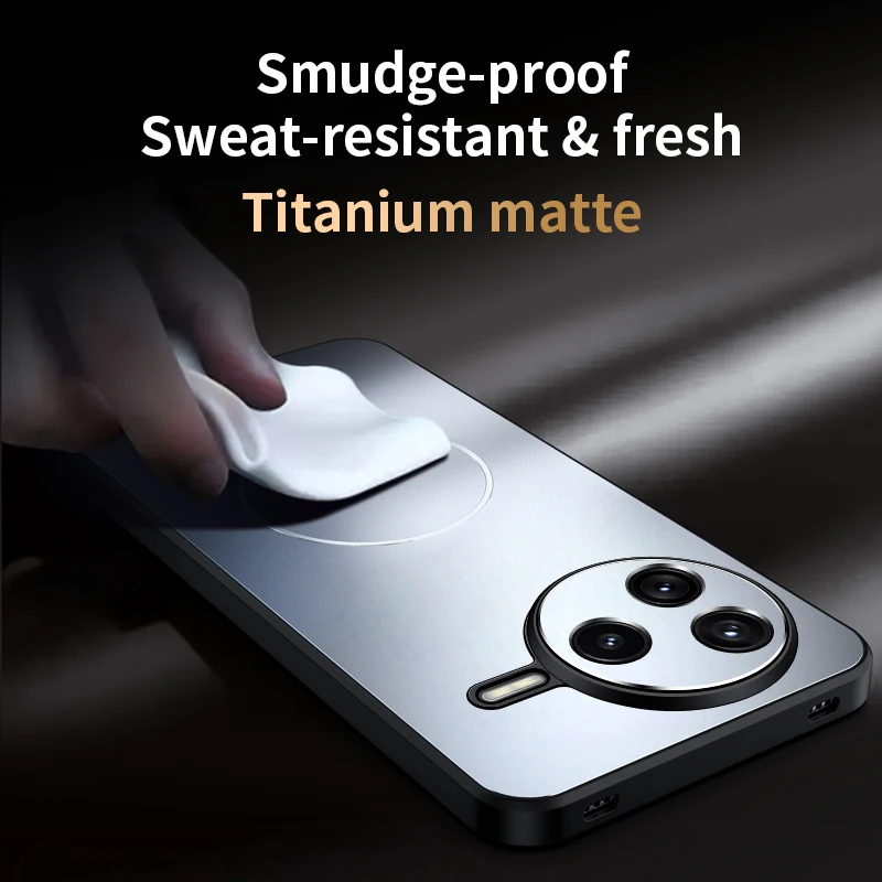 Enhanced Magnetic Phone Case - Matte PC + TPU Shockproof Protection Cover with Bumper
