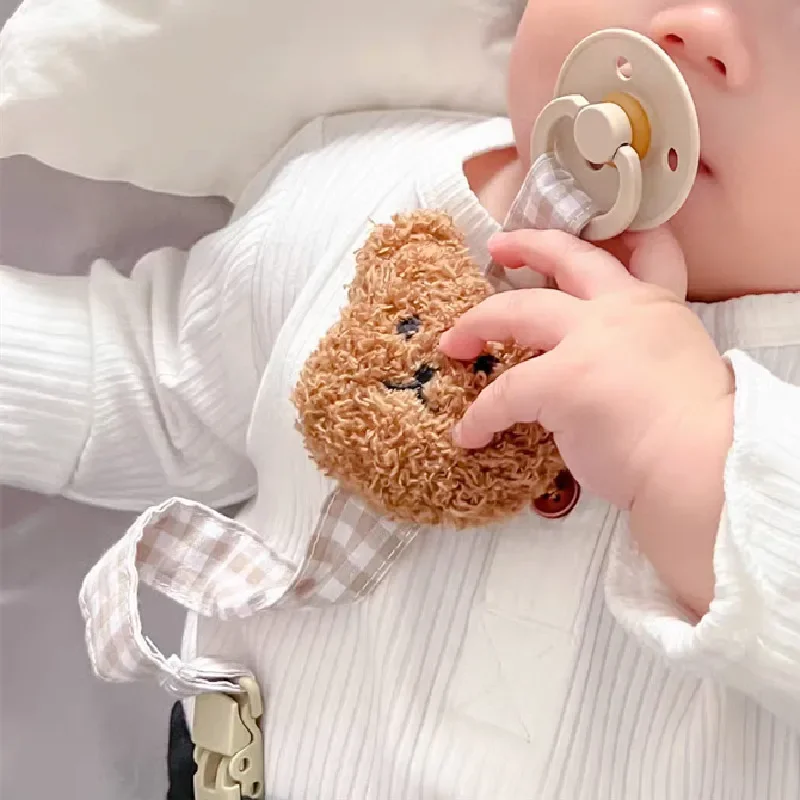 Pacifier Clip Cute Bear Baby Pacifier Chain Dummy Holder Soother Strap Nipple Infant Feeding Accessories
