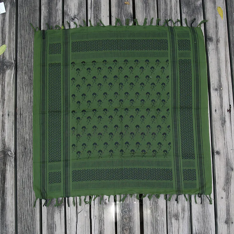100% Cotton Multifunction Tactical Desert Skull Head Scarf Shemagh Arabic Keffiyeh Bandana Scarves 3