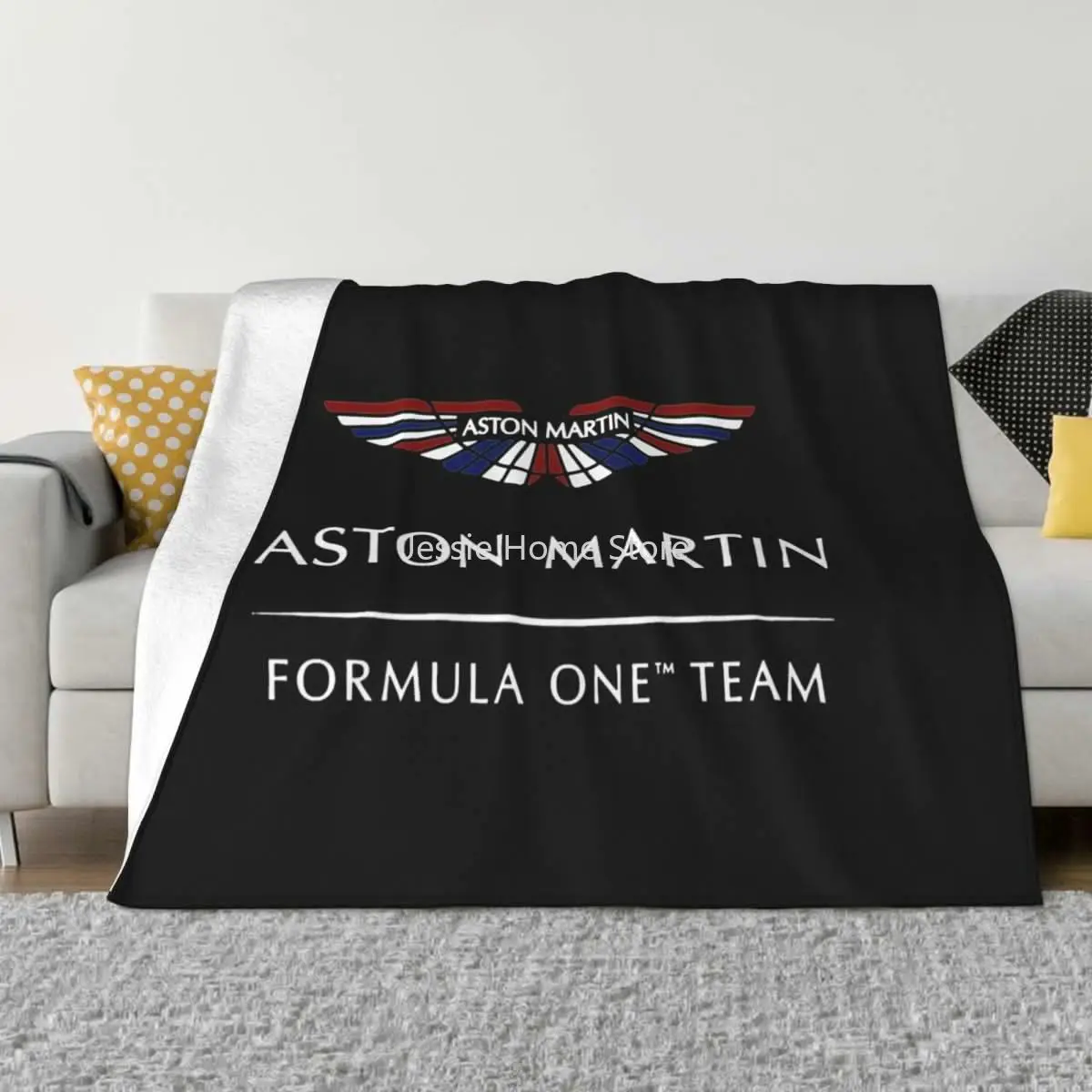 

Aston Martin F1 Union Jack F1 Blanket Fleece Printed Multi-function Super Soft Throw Blankets for Bed Car Bedspreads