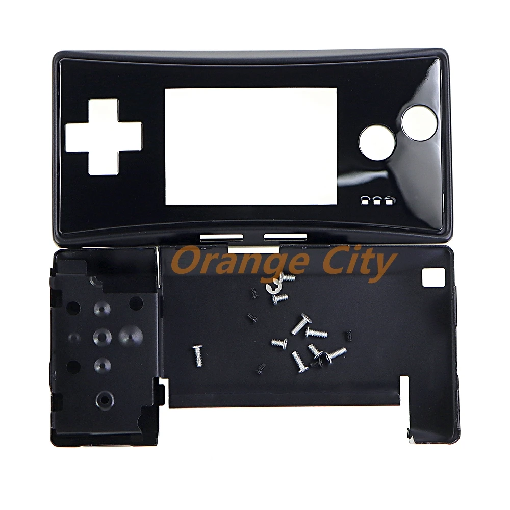 1Set Metal Housing Shell Case Cover With Screws for Nintendo Gameboy Micro GBM Iron Front Back Case Battery Case Holder