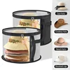 Hats Storage Bucket Hat Storage Box Dustproof Case Large Capacity Sundries Organizers Round Foldable Brim Hat Storage Bags 1