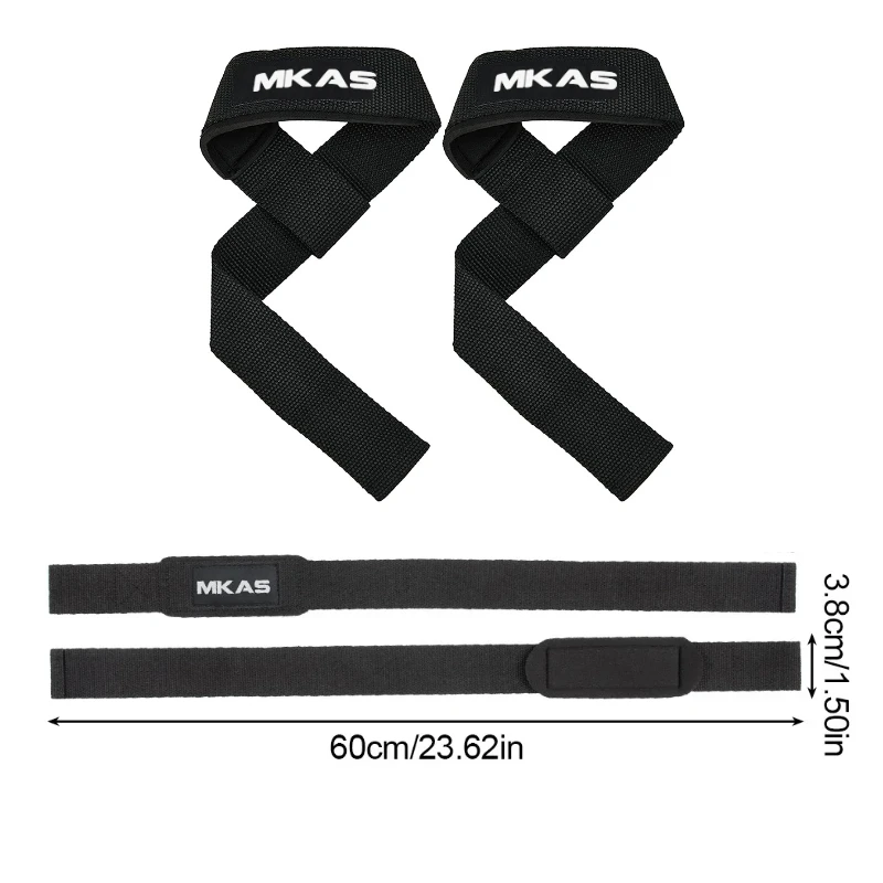 Weightlifting Straps Wrist Straps 1Pair Non-slip Strap Gym Dumbbell Workout Weights Lifting Straps Crossfit Fitness Equipment Wrist Wrap Lift Exercise Training