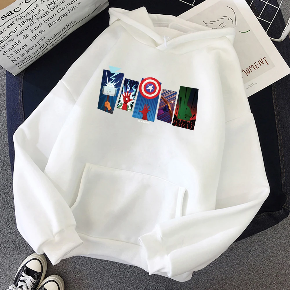 thumbnail image 1 of Sudadera con capucha de superhéroe con estampado de Marvel para hombre, ropa de calle masculina con estampado de Disney, sudadera de lana cálida con capucha de Hip Hop, otoño, 1 of 5