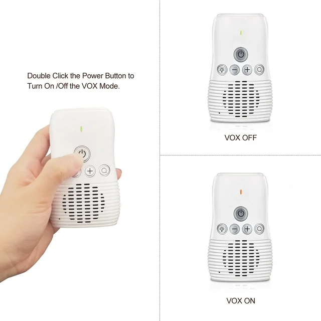 2.4Ghz Wireless Baby Monitor Small Portable Audio Baby Monitor Two-way Audio Function Intercom Rechargeable Battery 2