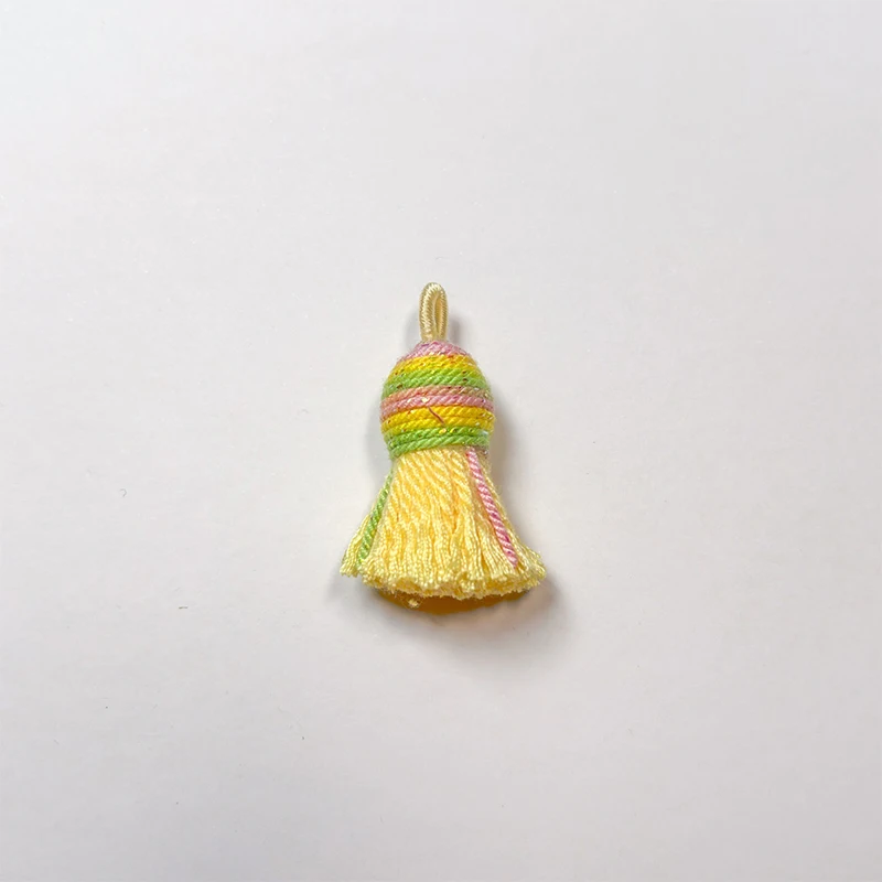 20개 4cm 스타리 그라데이션 컬러 티베트 스타일 태슬 DIY 공예용 바느질 북마크 팬 키체인 제작 용품 프린지 트림