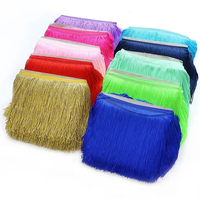 Gold Tassel Fringe Lace Trims Diy Sewing Stage Wedding Dress Ribbon Handmade Curtain table clothing Decoration 1/5Yard 15cm Wide