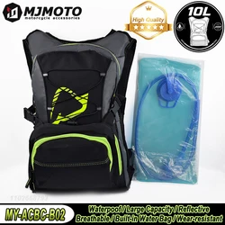Motorcycle Hydration Pack with Large Capacity and Reflective Design - Breathable Mesh Water Backpack in Black (ACBC-B02)