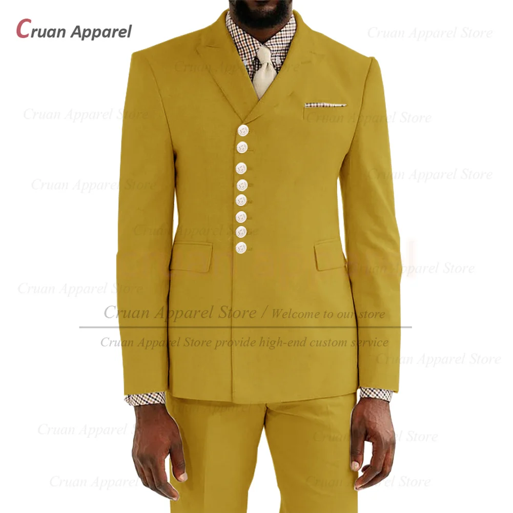 

Formal Suit For Men Wedding Banquet Groomsman Elegant Blazer Pants 2 Pieces Evening Party Tailor-made Classic Male Costumes