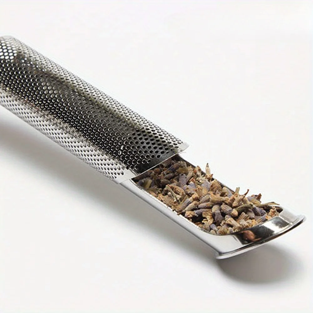 1 قطعة جديد الفولاذ المقاوم للصدأ الشاي الإبداعية الأنابيب شكل مصفاة شاي معدنية معلقة تصفية لإبريق الشاي القدح