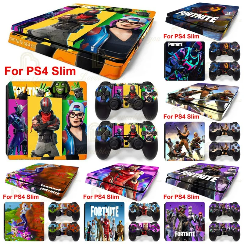 Zorgoton Fortnite Battle Console Stickers Per Sony Ps4 Slim Full Body Color Skin Decalcomanie Per Playstation 4 Controller Gamepad