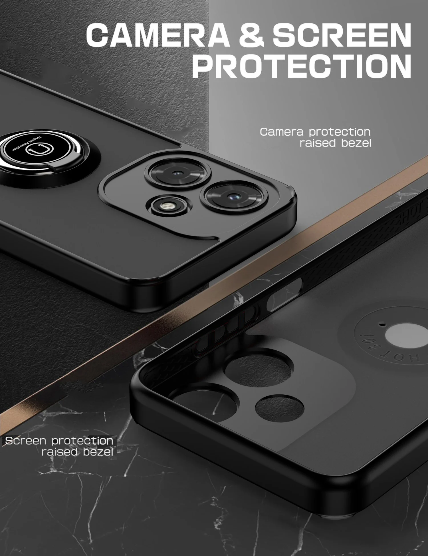 Armor Case For Infinix Pro 5G Note 12 2023 Hot 30 20 10 Play 30i 12i 20S 11S NFC Cover Ring Holder Stand Coque Funda_voghion.com