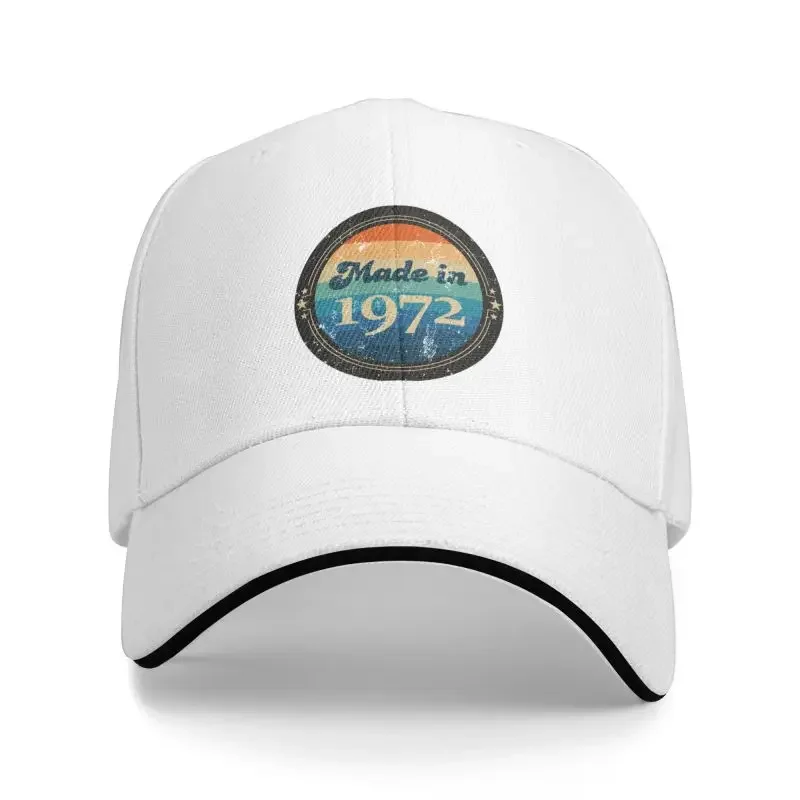

Classic Vintage Made In 1972 Baseball Cap Unisex Adult 50th Birthday Adjustable Dad Hat Women Men Sports