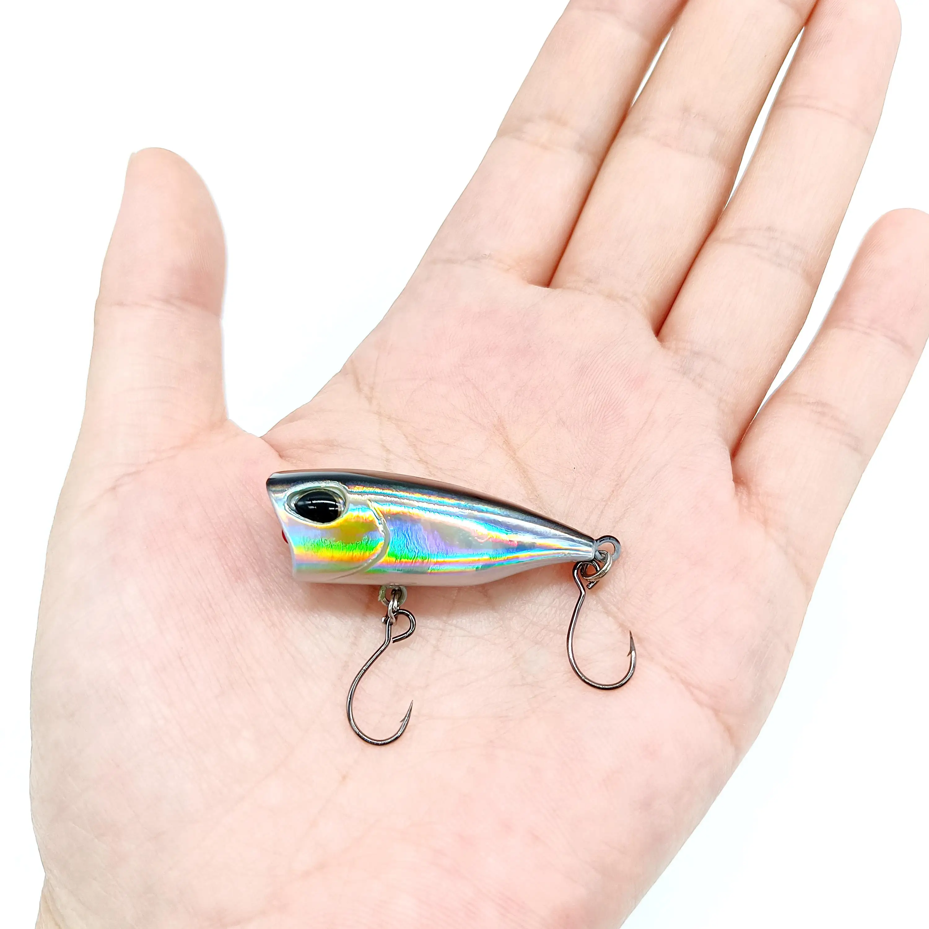Mini Popper Fishing Lures 3.2g/40mm Small Topwater Hard Bait Artificial Wobblers Plastic Pesca Fishing Tackle fishing lure 1PCS For DUODUOYU