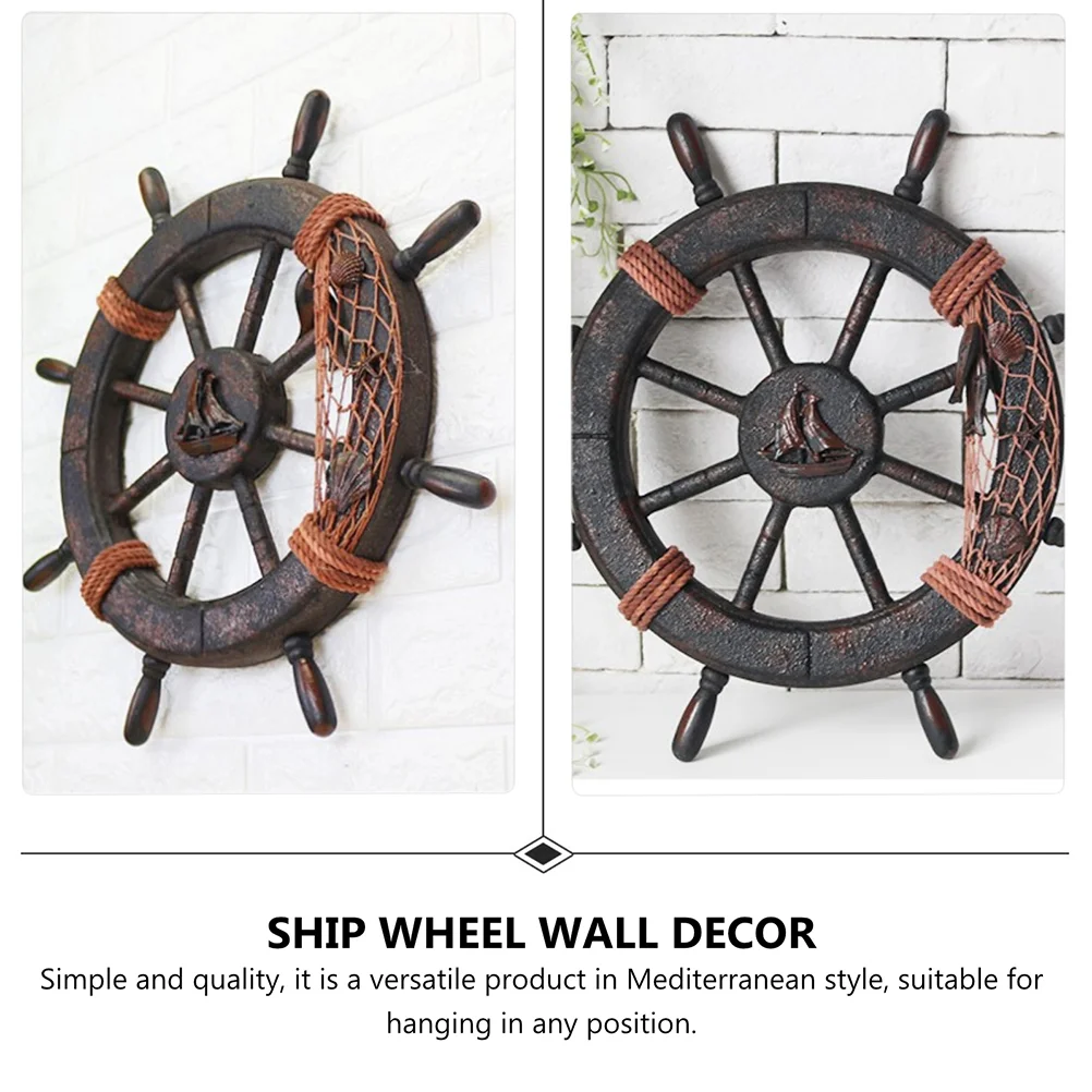 nautical bathroom wall decor wheel wall decor beach wooden ship steering  wheel sailing ship fishing net home wall display decor