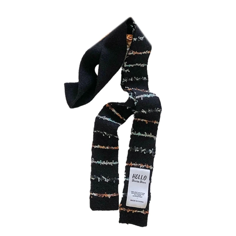 

Y166 Knit Decorative Scarf for Women Winter Thin Scarf Female Camping Shopping Scarf Teenagers Long Decorative Scarves