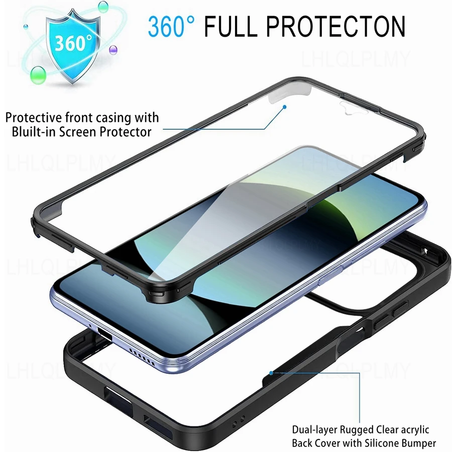 360° Shockproof Protective Case – Front & Back Coverage