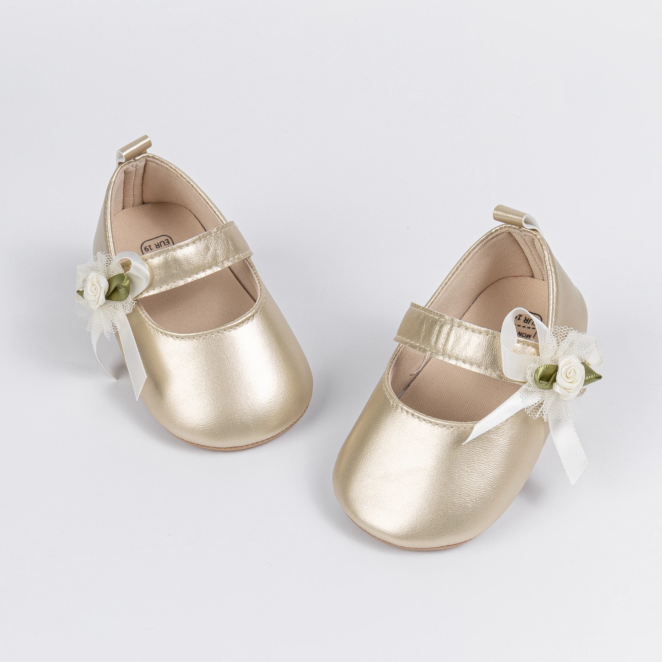 KIDSUN Butterfly Baby Girl Dress Shoes Newborn Anti-Slip Soft PU Leather Shoes Party School Wedding Princess Baby Girl Shoes 6