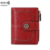 RFID Anti-Theft Retro Wallet for Women, Multi-Card Zipper, Zipper Buckle, Fashion Coin Wallet, Multi-functional Short Wallet 2