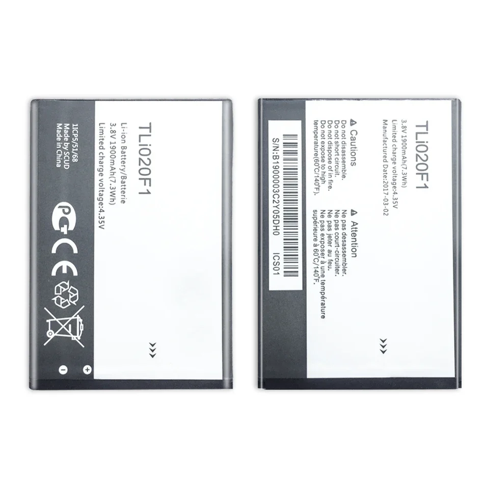 Batteria 3.8V 2000Mah Tli020F1 Per Alcatel Pixi 4 5045D Pop 2 5042D C7 7040 7040D Per Tcl J720 J720T J726T J726T-So2 J728T