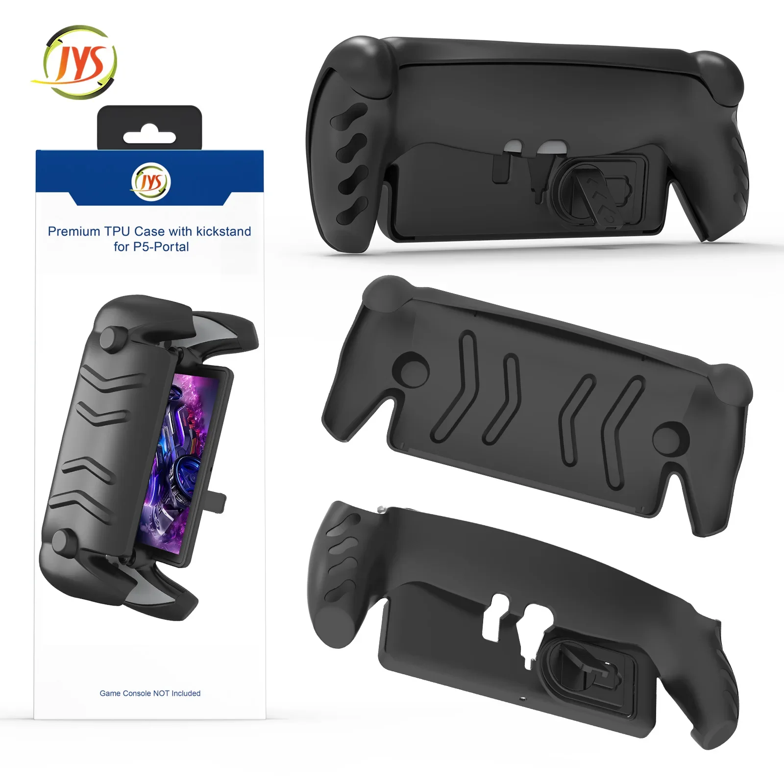 JYS-P5188 For PS5 Portal handheld full TPU protective case with folding bracket detachable surface cover anti drop protection