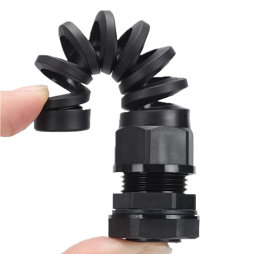 2/5PCS NPT Waterproof Anti-bending Cable Gland NPT1/4 Plastic Joint Nylon Torsion-proof Glands NPT1/2 Spiral Relief Protector