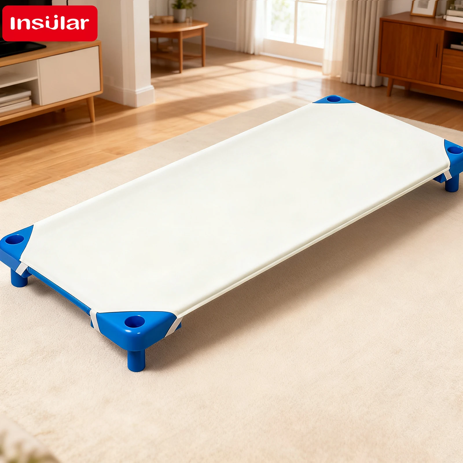 Lenzuolo per bambini traspirante Copriletto per pisolino con angoli per asilo con elastici a 4 angoli e cordino di serraggio 51x23 pollici Kids Be - immagine 6