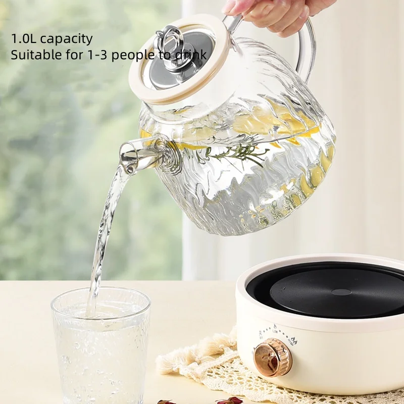 Health Pot Household Tea Boiler Electric Tea Stove Kettle Flower Pot Small Heating Plate Suitable for Making Coffee