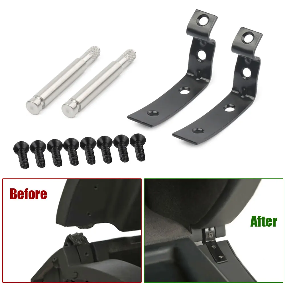 

Black Glove Box Hinge Bracket Repair Kit Mounting Hardware Repair Fix Brackets for Audi A4 S4 RS4 B6 B7 8E Interior Accesoories