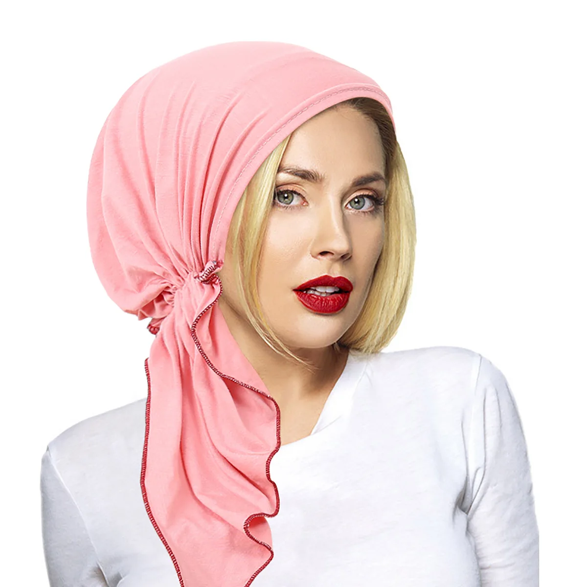 

New Muslim Women Stretch Turban Hijab Underscarf Caps Cancer Chemo Beanies Caps Hat Head Scarves Pre-Tied Scarf Sleep Hair Cover