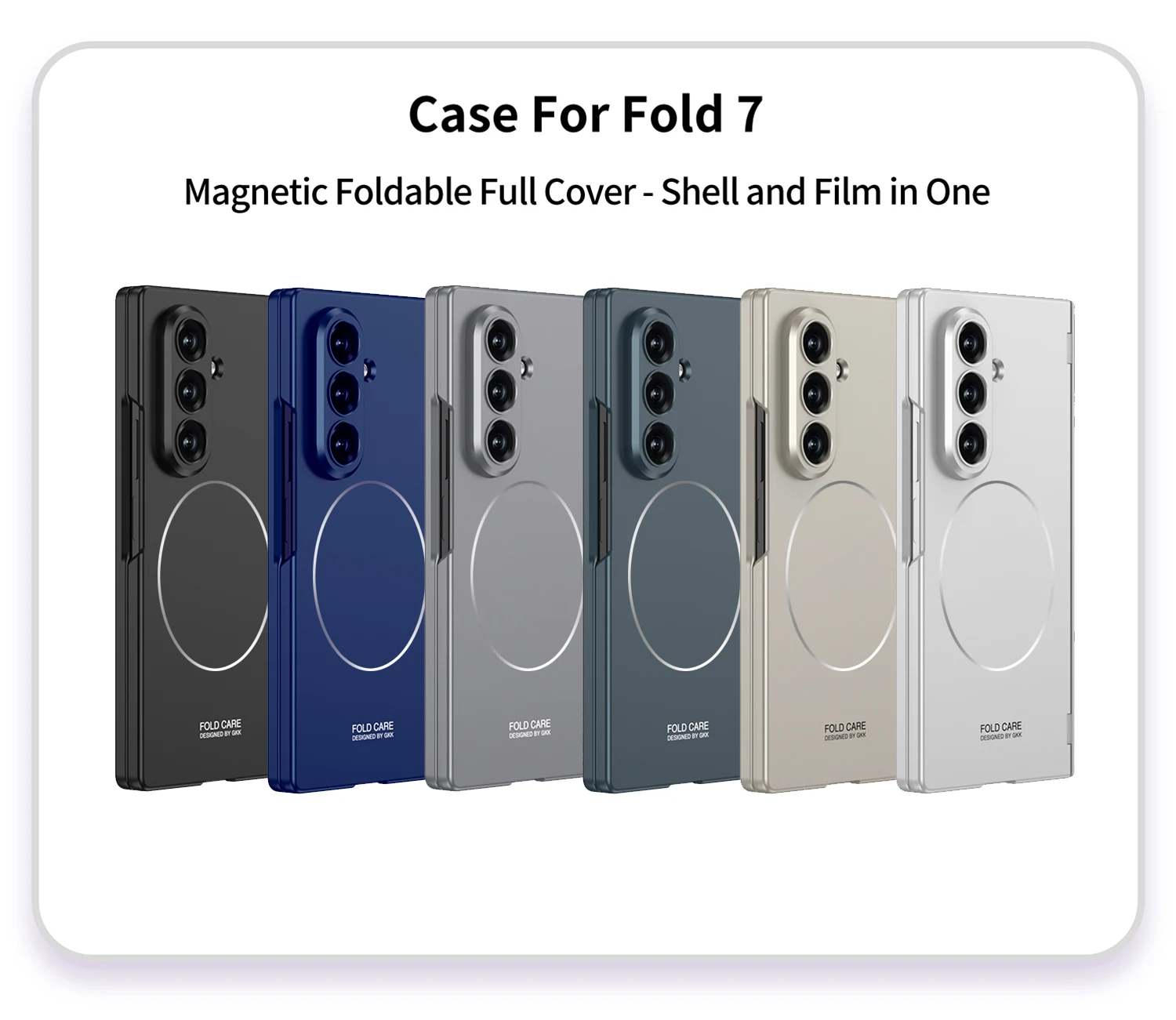 Magnetic Hinge All-included Case For Samsung Galaxy Z Fold 7 Screen Glass Wirele