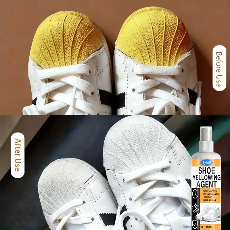 รูปสินค้า น้ำยาขจัดคราบเหลือง รองเท้าสะอาดใส