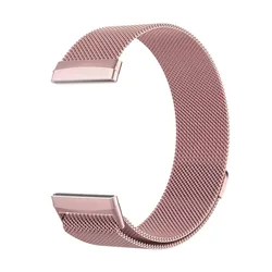 Elegant Stainless Steel Magnetic Milanese Strap for Smartwatch - Comfortable Metal Bracelet (Rose pink)