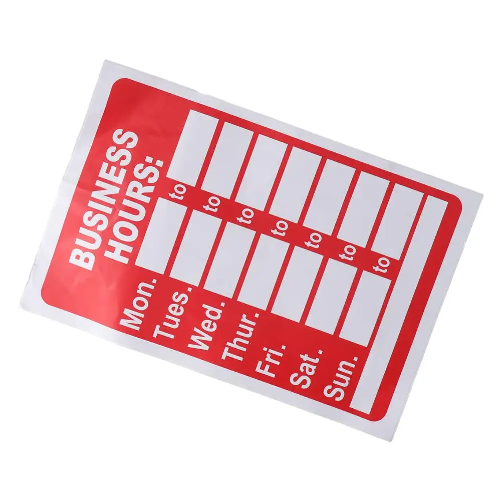 Coffee Shops Business Store or Office Waterproof Sunscreen Business Hours Sign Open Signs