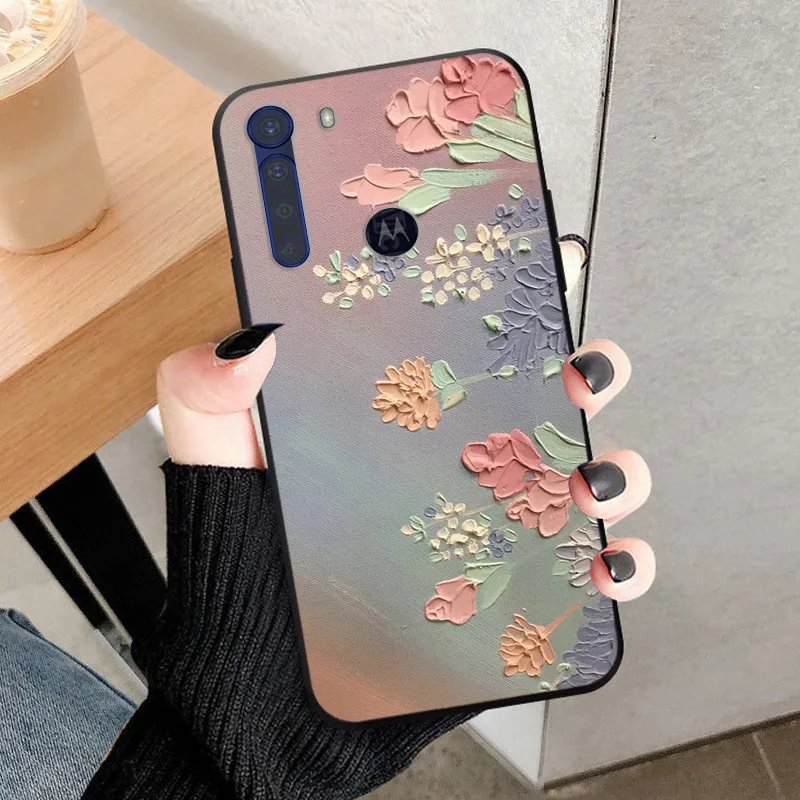 Cute Black Soft Silicone TPU Case - Painted Design