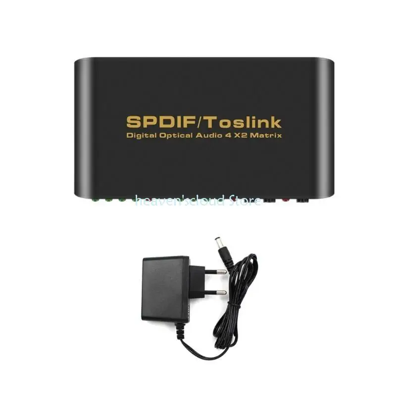 Y88B 디지털 광학 매트릭스 SPDIF 스위처 4INPUT 2Output Easy Control