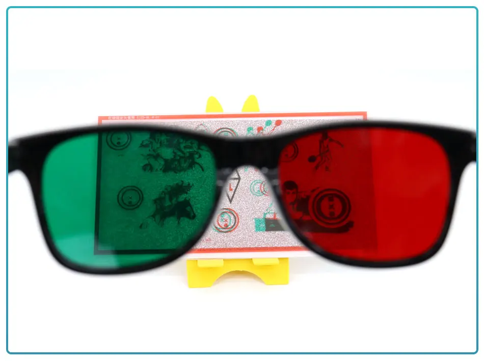 Fixed Red/Green Tranaglyph Vision Therapy Convergence Insufficiency Eye Training Device Stereo Training Cards Visual Correction
