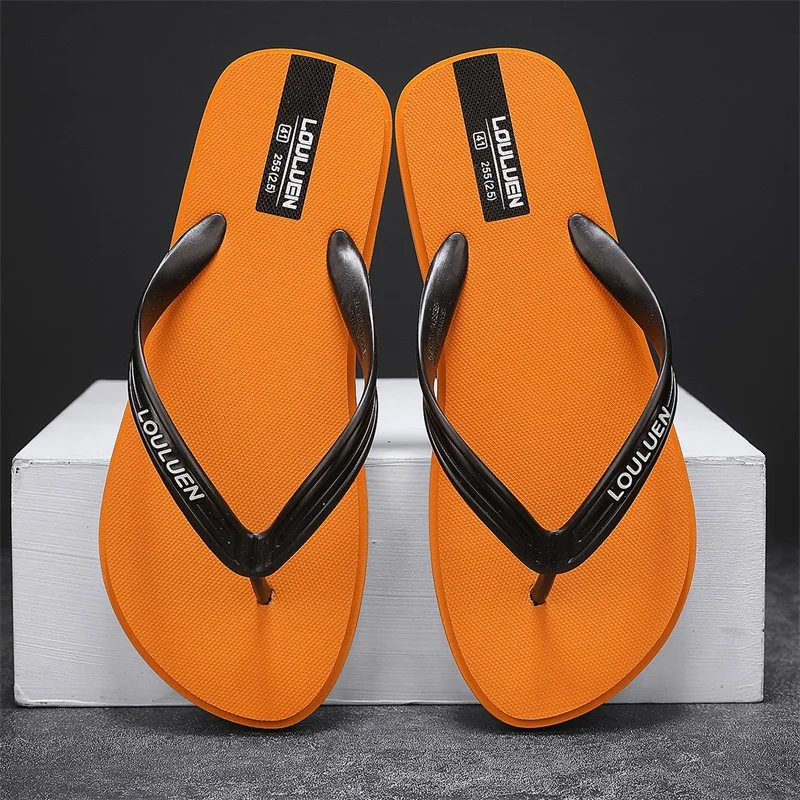 Herren-Flip-Flops, einfarbige Sommerschuhe für Herren, atmungsaktive Schuhe, Strand-Hausschuhe, geeignet für tägliche Spaziergänge im Innen- und Außenbereich – Detail 15