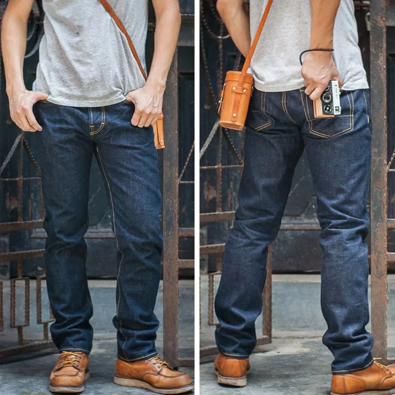

Red Tornado Slim Fit Men's Jeans 16oz Selvage Denim Pants Blue Onewash