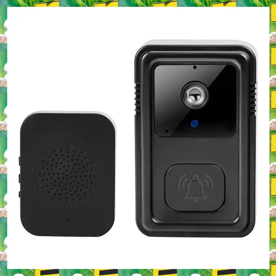 3C Electron Wireless Wifi Doorbell Camera Video Two-Way Intercom Doorbell Smart Home Voice Change Doorbell Night Vision Camera,W