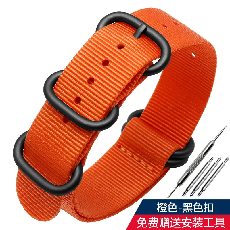 Tactical Green Black Nylon Military Strap - Waterproof Replacement Band