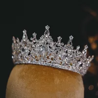 Luxury Big Rhinestone Geometric Bridal Tiaras Crown Baroque Crystal Pageant Prom Diadem Bride Headbands Wedding Hair Accessories - Image 2