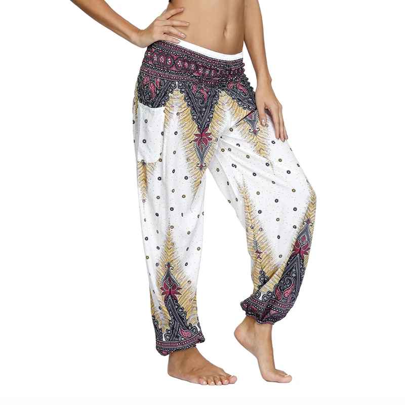 

Women Ladies Fashion Baggy Loose Comfy Long High Waist Casual Indian Style Pants Floral Harem Pants New Trousers