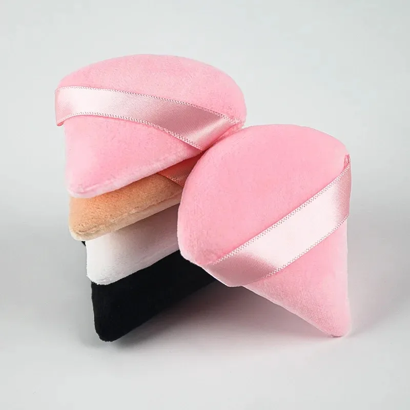 

Triangle Velvet Powder Cosmetic Puff Colored Soft Smooth Dry Use Makeup Sponge Puff for Women Beauty Washable Face Makeup Tools