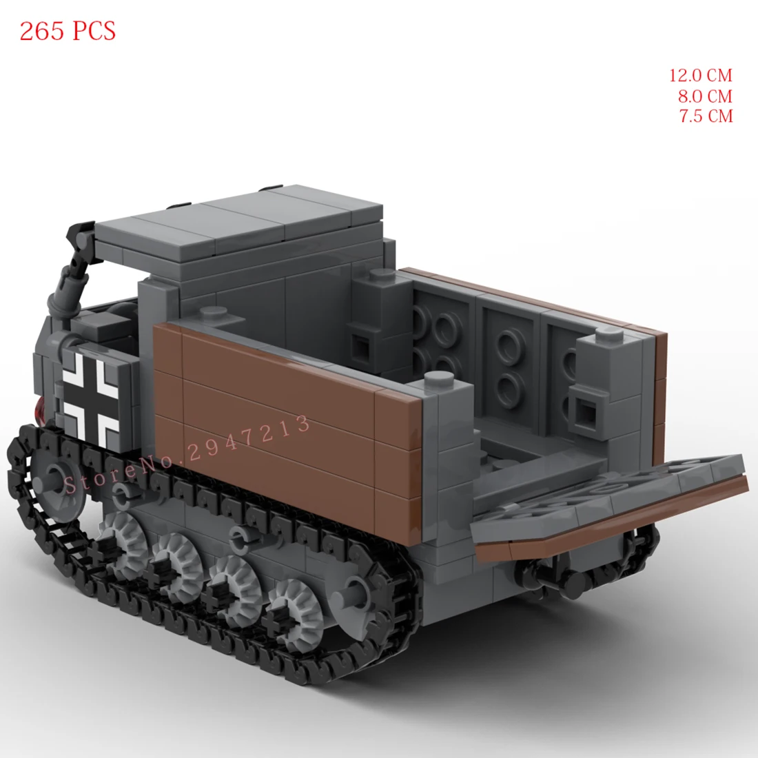 

hot military WW2 technical Germany Army RSO Tractor vehicles Blitz war weapon equipment bricks model Building blocks toys gift