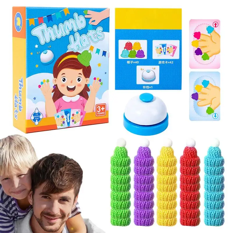 

Вязаные мини-шапки, вязаные игровые трюки, мини-шапка на палец, мультиплеер, дизайн игры, детские развивающие игрушки на день рождения и Пасху