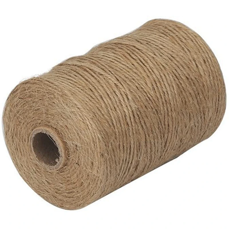 

5X 200M/ Roll 2Mm Jute Twine Natural Thick Brown Twine For Home Gardening Plant Picture Hanger Industrial Packing String