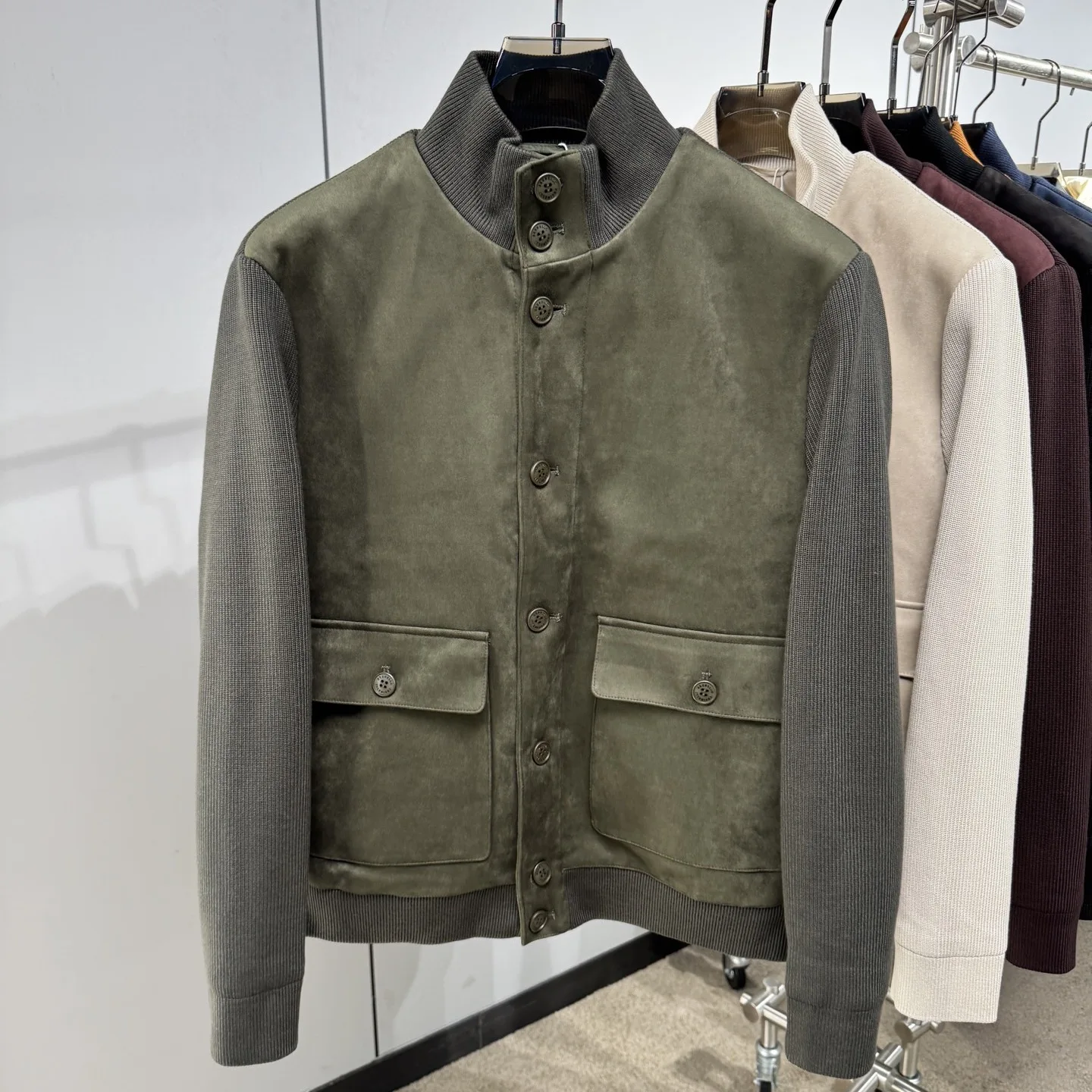 BC Italy Casual Knitted Splicing Down Jacket