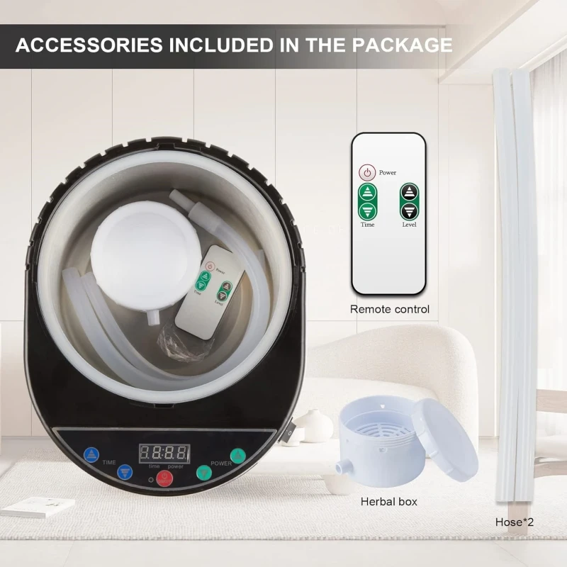 4L ซาวน่า Steamer 1500W Steam Generator ซาวน่าแบบพกพา Steamer เครื่องรีโมทคอนโทรลและฝาปิดที่ทนทาน 1