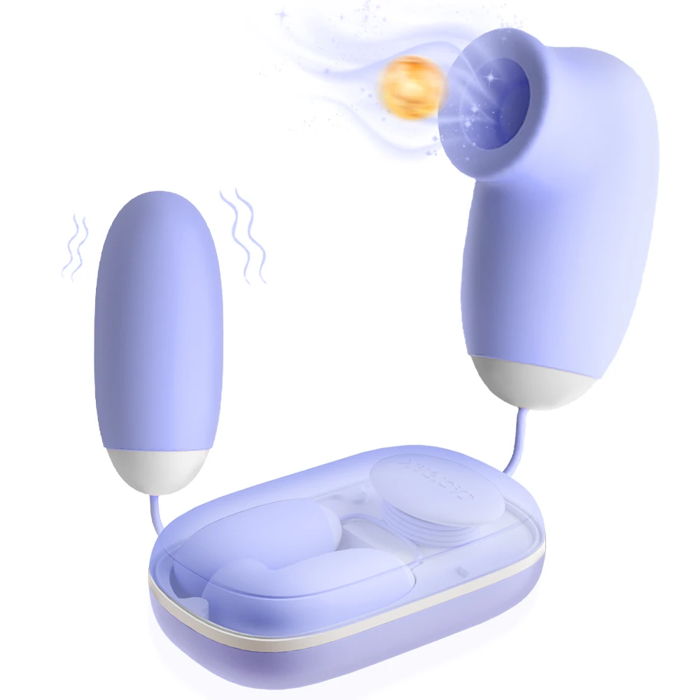 Double Jump Egg Clit Sucker Vagina Sucking Vibrator With Cute Magic Box Female Clitoris Vacuum G-pot Stimulator ​Nipple Sex Toys